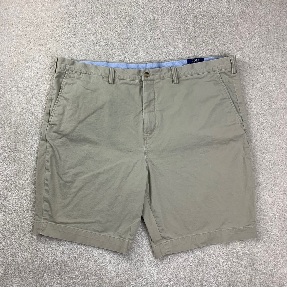 Polo Ralph Lauren Chino Shorts Mens 42 Khaki Tan Stretch Classic Fit Twill